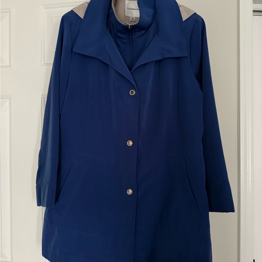 Croft & Barrow Women's Blue Trench Coat